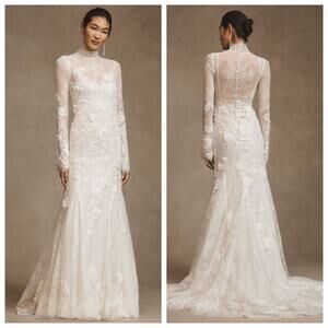 Willowby by Watters Serene Lace Wedding Gown Size 14 Ivory Nude NWT